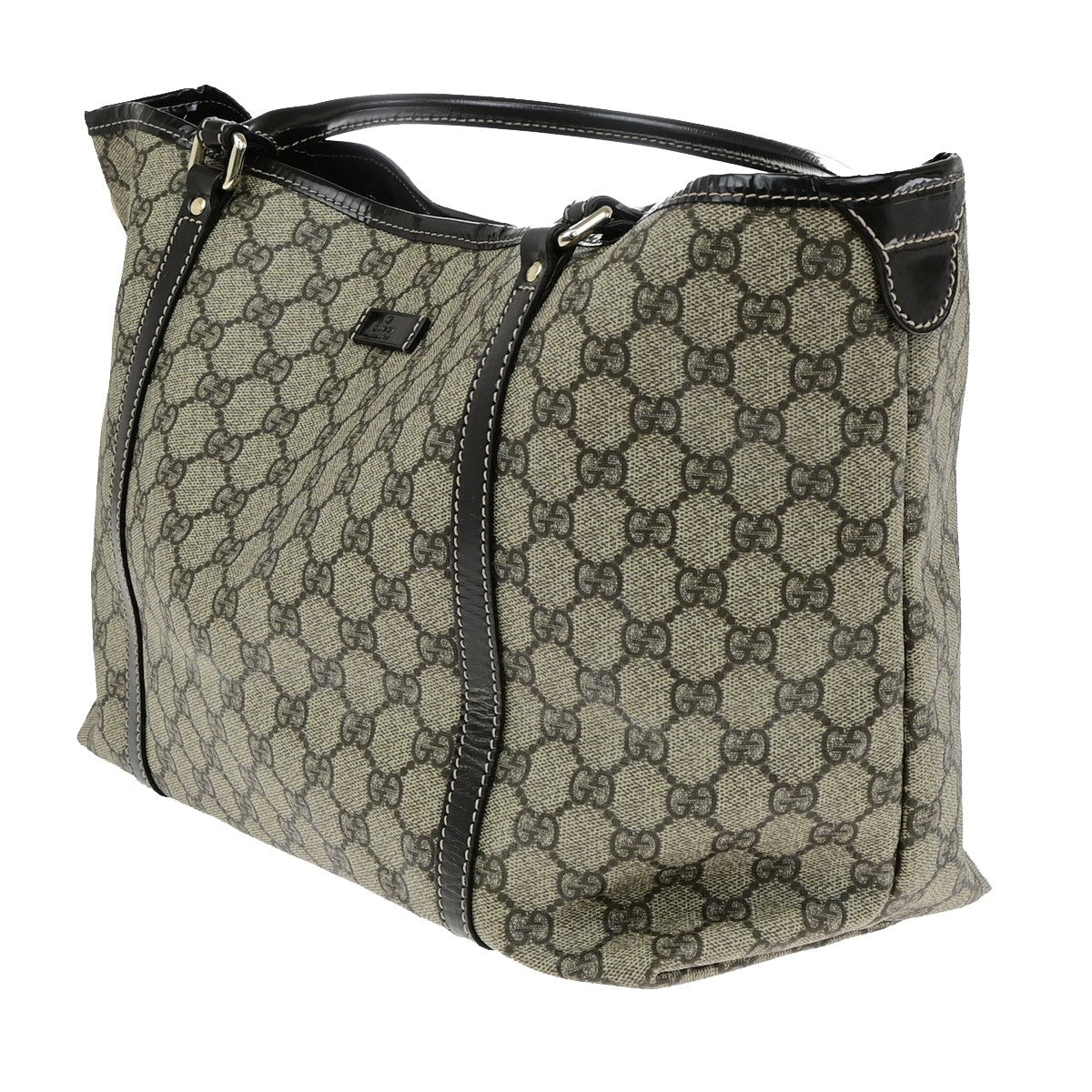 Gucci Joy Tote GG Coated Canvas with Leather, BROWN, CANVAS, Tote bag
