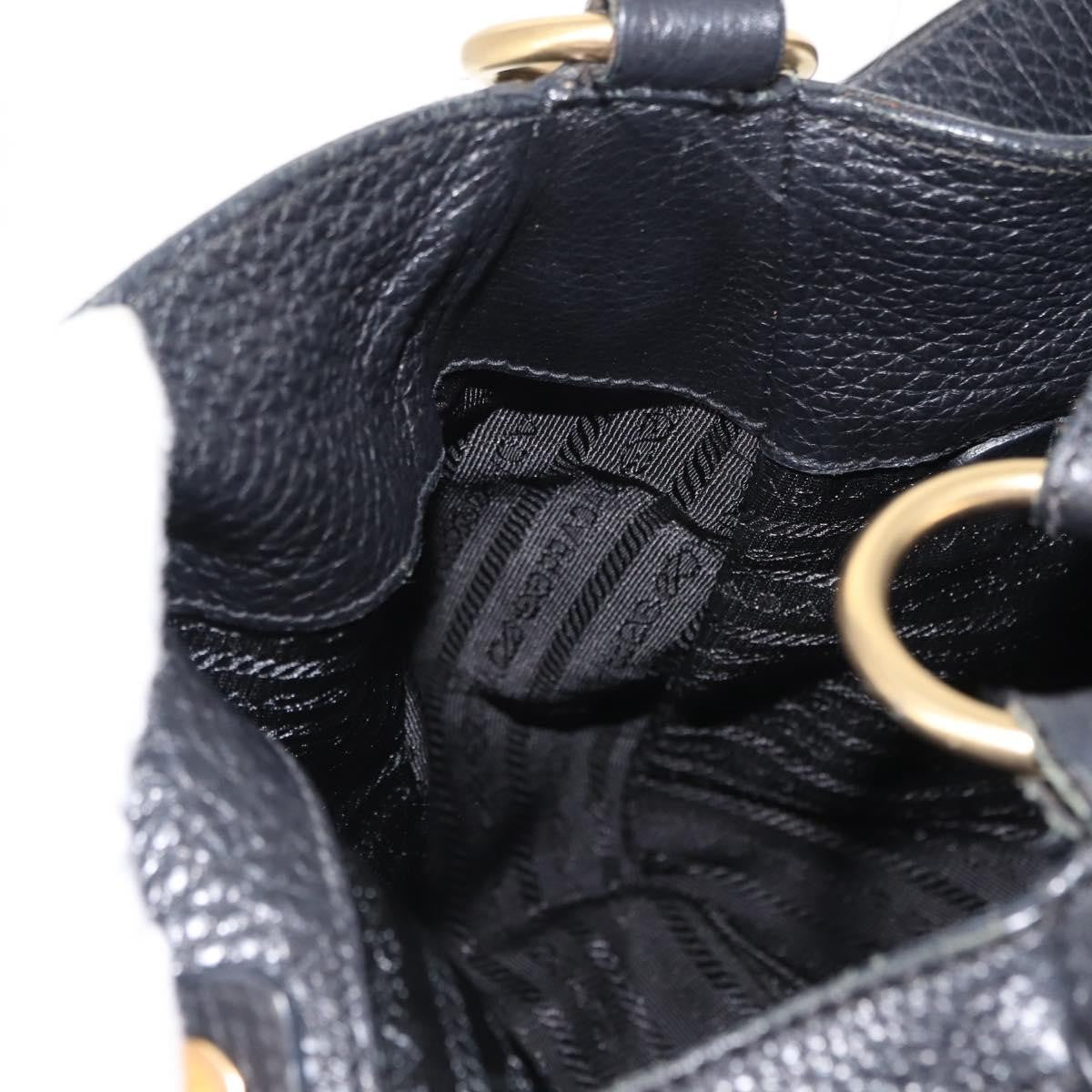 Prada Side Pocket Hobo Vitello Daino, BLACK, LEATHER, Shoulder bag