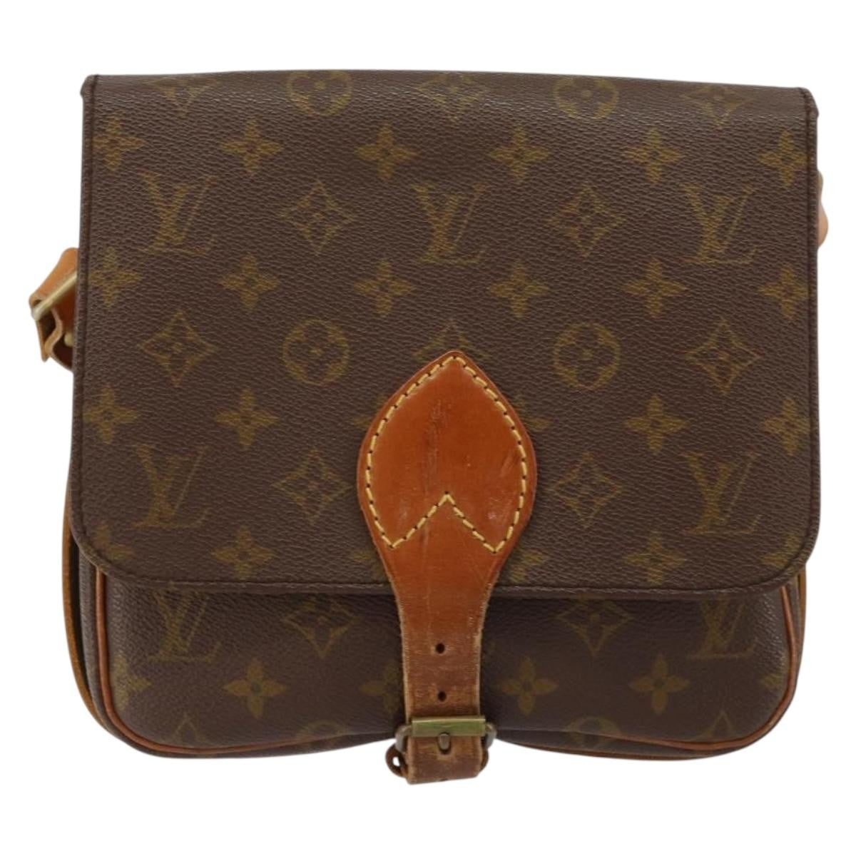 Louis Vuitton Cartouchiere Handbag Monogram Canvas, BROWN, CANVAS, Shoulder bag