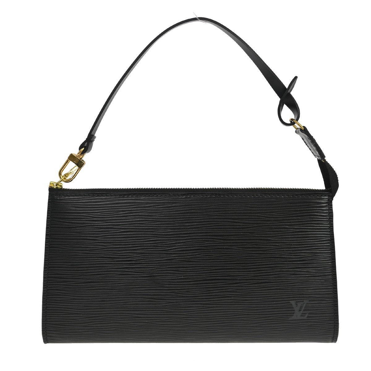 Louis Vuitton Pochette Accessoires Epi Leather, Black, Leather, Clutch