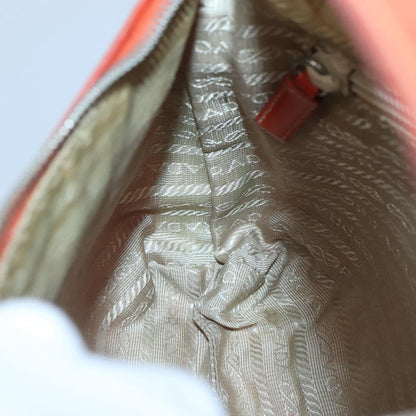 Prada Zip Shoulder Bag Tessuto, ORANGE, NYLON, Shoulder bag