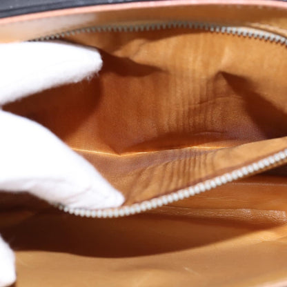 Celine Vintage Triomphe Shoulder Bag Leather, BLACK, LEATHER, Shoulder bag