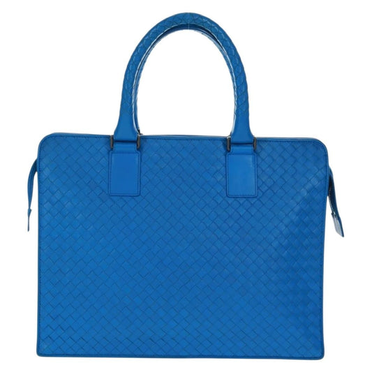 Bottega Veneta Top Zip Briefcase Intrecciato Nappa, BLUE, LEATHER, Briefcase