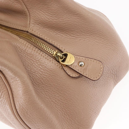 Salvatore Ferragamo Gancini handbag Leather, BEIGE, LEATHER, Handbag