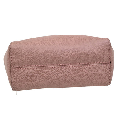 Gucci Swing Crossbody Bag Pebbled Leather, PINK, LEATHER, Crossbody bag