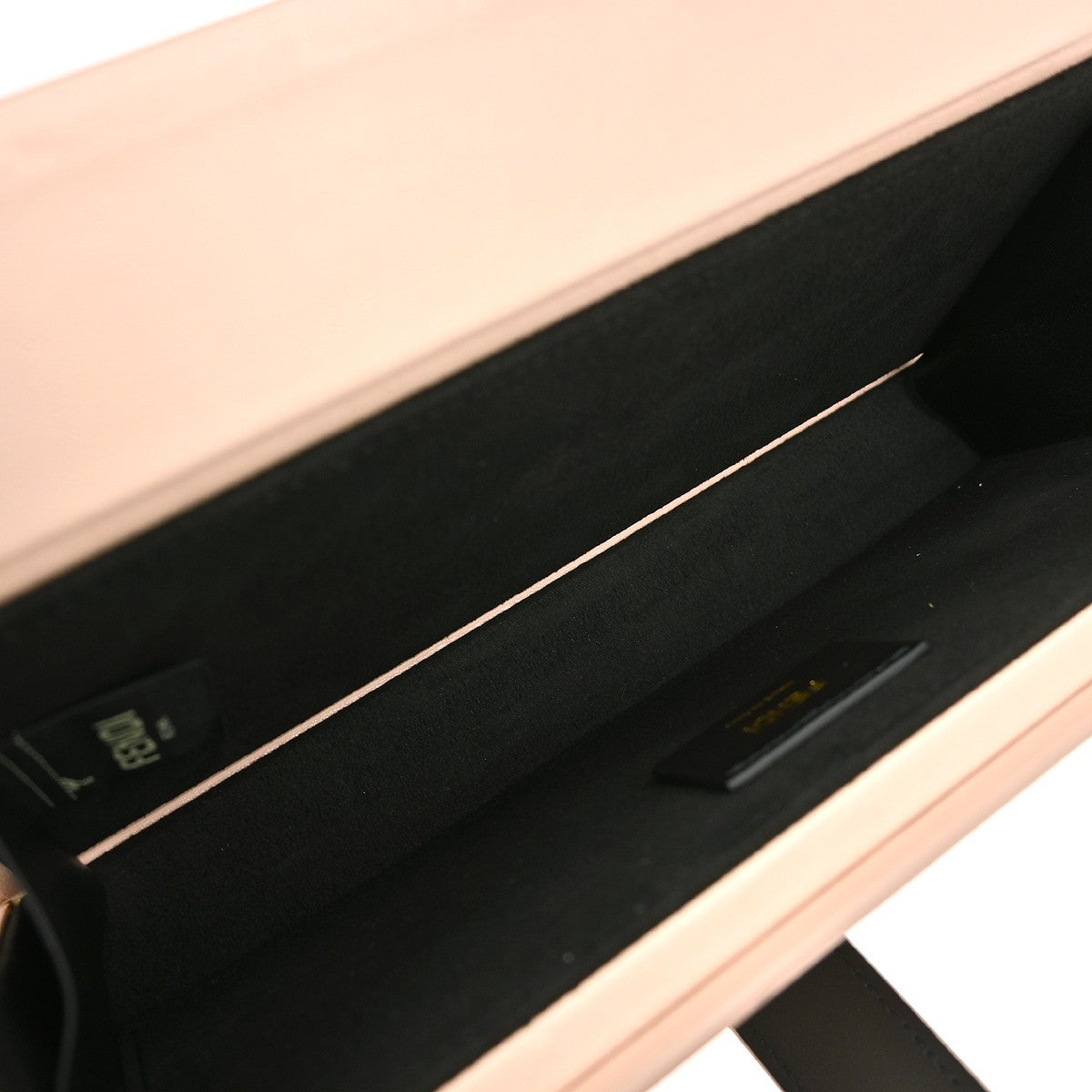 Fendi Logo Horizontal Box Crossbody Bag Leather, PINK, LEATHER, Shoulder bag