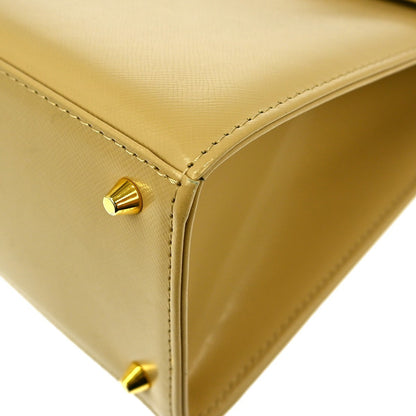 Saint Laurent Vintage Handbag Leather, BEIGE, LEATHER, Handbag