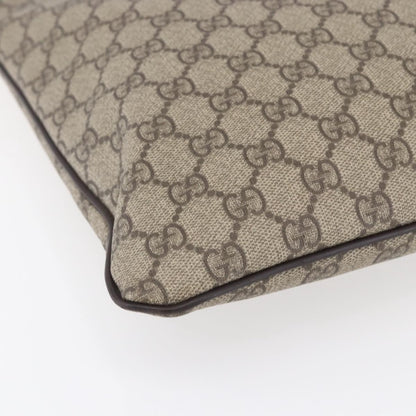 Gucci Zip Top Messenger Bag GG Coated Canvas, BEIGE, PVC, Shoulder bag