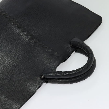 Bottega Veneta Double Compartment Convertible Tote Intrecciato Nappa, BLACK, LEATHER, Tote bag