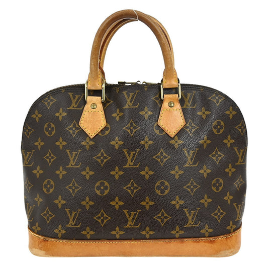 Louis Vuitton Vintage Alma Handbag Monogram Canvas, BROWN, CANVAS, Handbag