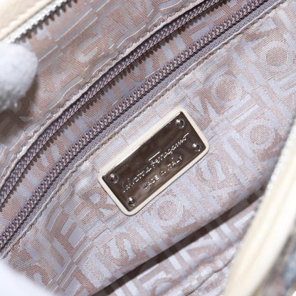 Salvatore Ferragamo Marisa Satchel Leather, ECRU, LEATHER, Handbag