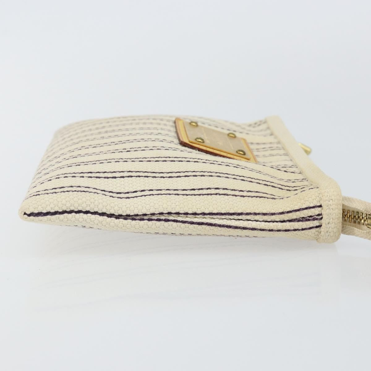 Louis Vuitton Antigua Pouch Canvas, BEIGE, CANVAS, Clutche & pouche