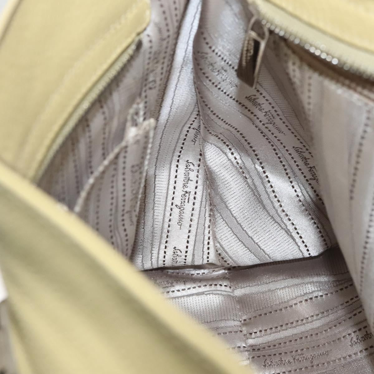 Salvatore Ferragamo Gancini handbag Leather, YELLOW, LEATHER, Handbag