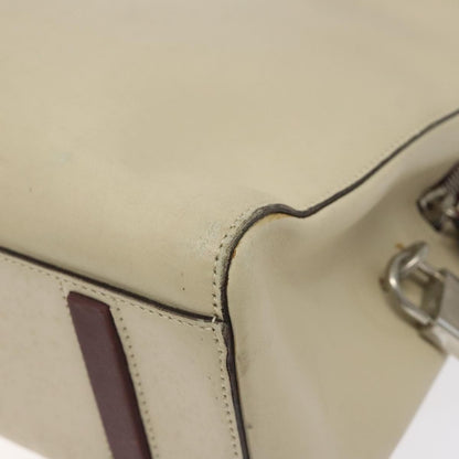 Prada Vintage Shoulder Bag Leather, BEIGE, LEATHER, Shoulder bag