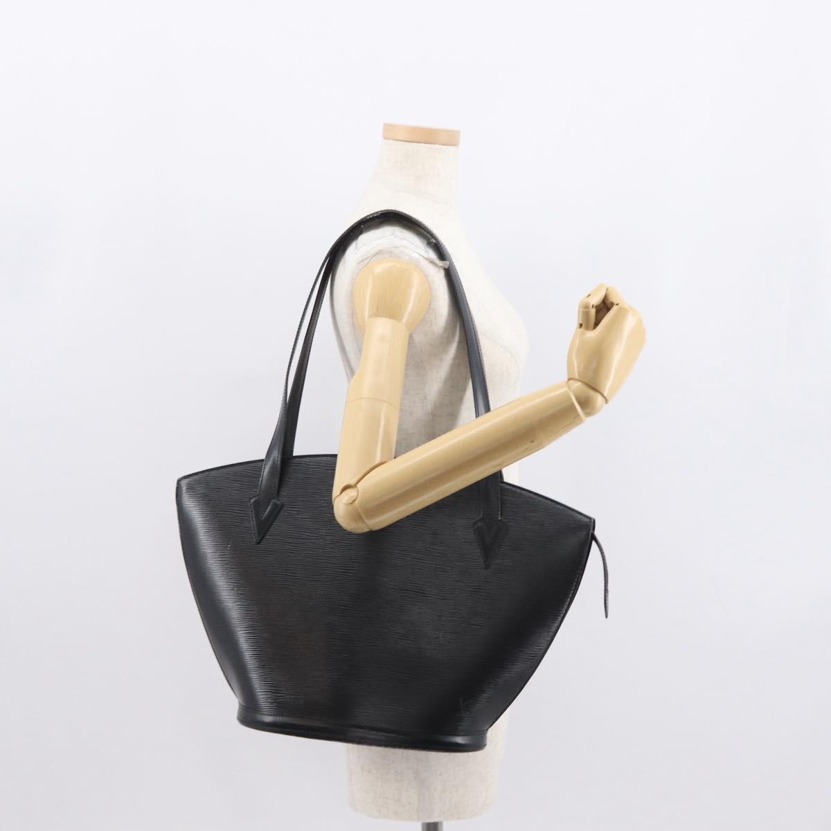 Louis Vuitton Saint Jacques Handbag Epi Leather, BLACK, LEATHER, Shoulder bag