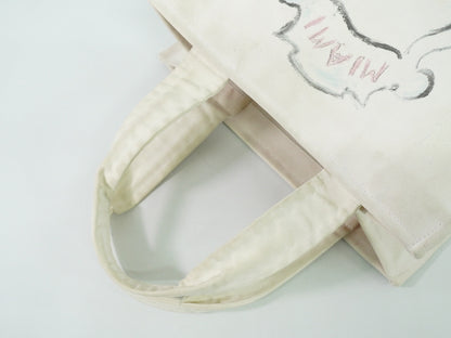 Chanel Cruise Tote Printed Canvas, WHITE, CANVAS, Tote bag