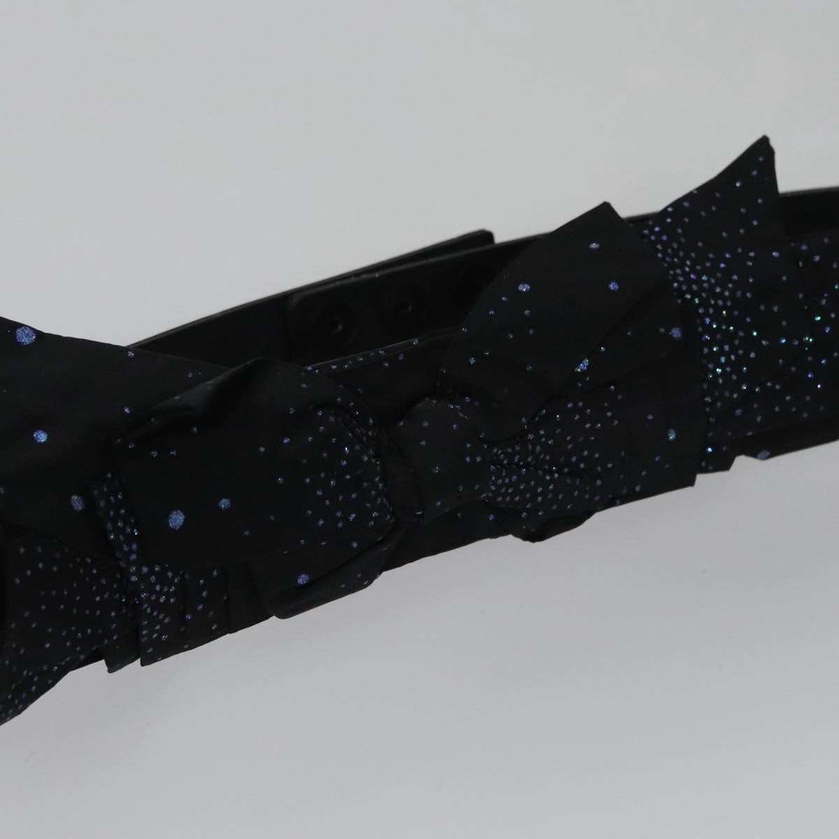 Chanel Vintage bow belt Leather, BLACK, LEATHER, Belts