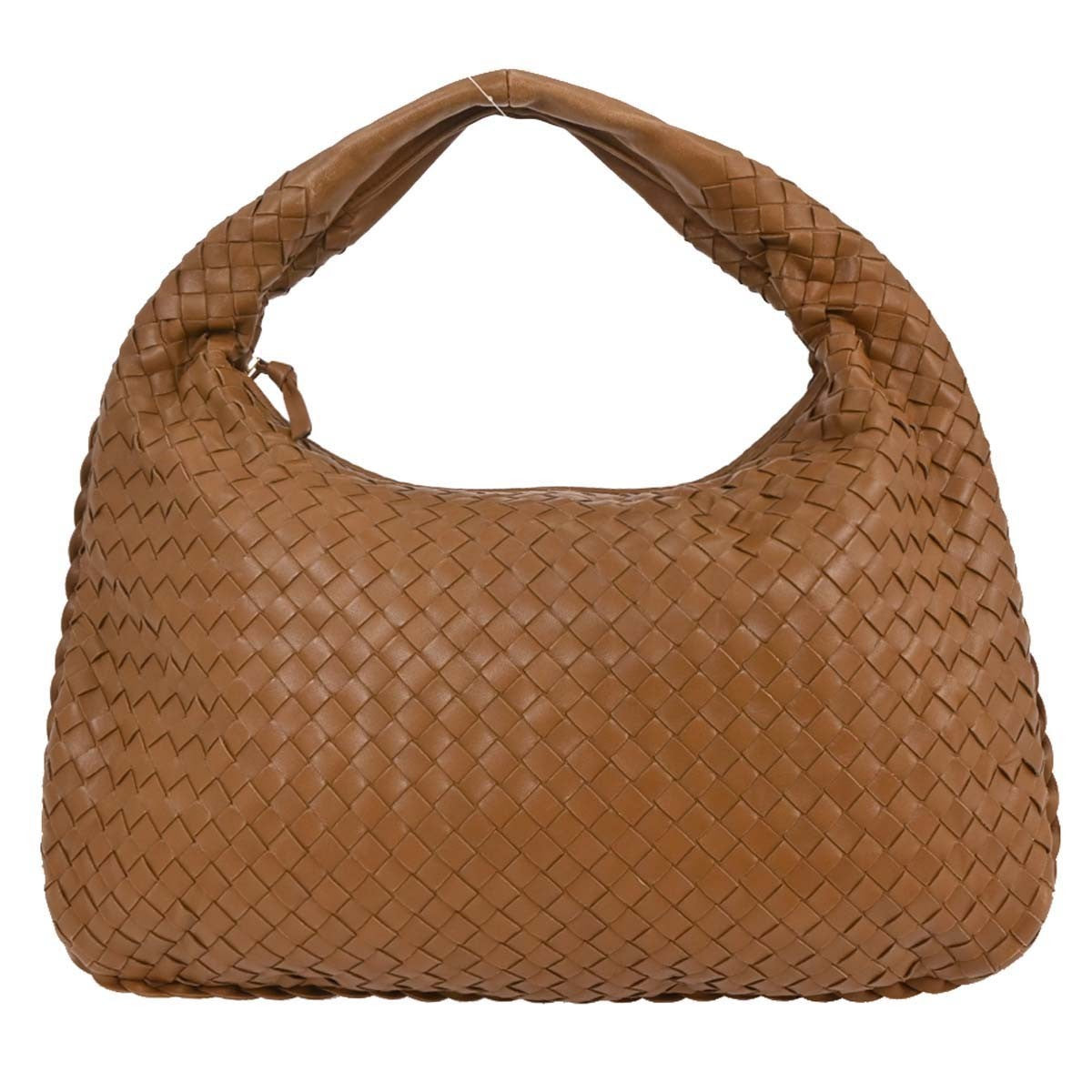 Bottega Veneta Veneta Hobo Intrecciato Nappa, BROWN, LEATHER, Handbag