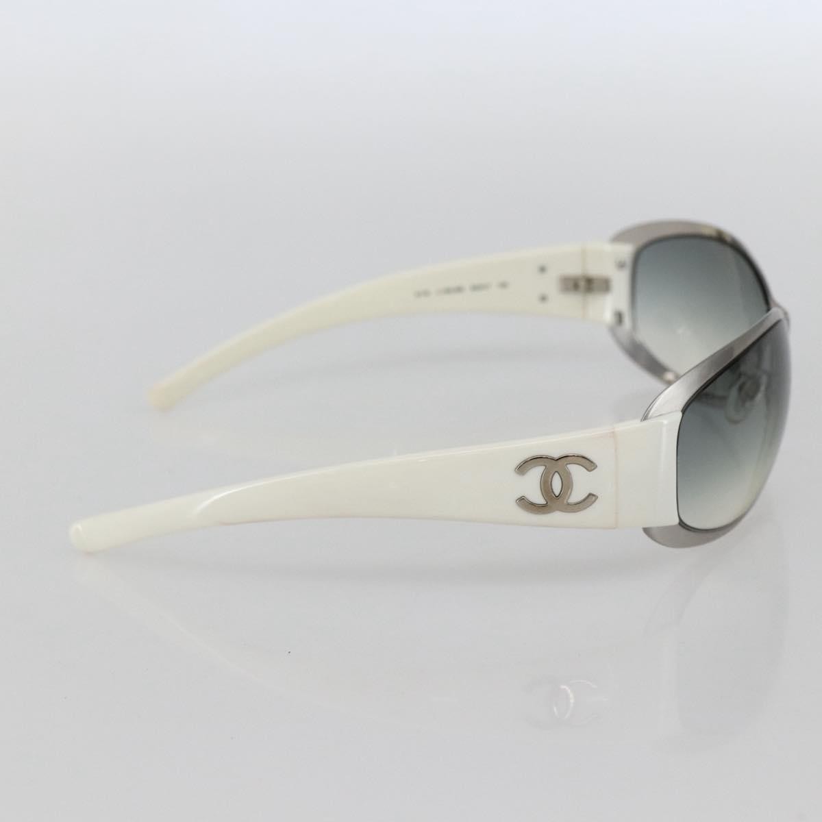 Chanel Logo CC Sunglasses Metal, WHITE, METAL, Sunglasse