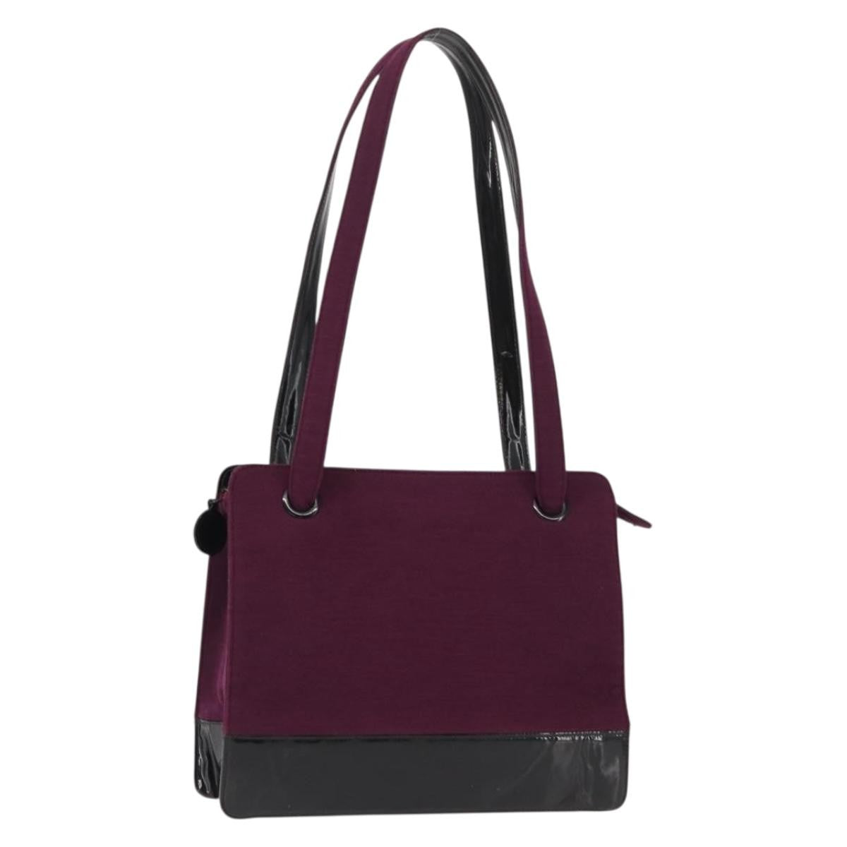 Chanel Vintage Logo Tote Cotton, PURPLE, COTTON, Tote bag