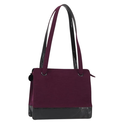 Chanel Vintage Logo Tote Cotton, PURPLE, COTTON, Tote bag