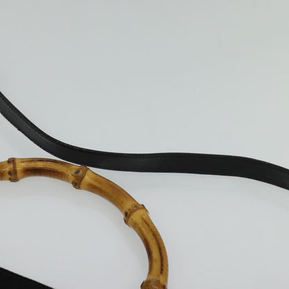 Gucci Vintage Bamboo Shoulder Bag Nylon, BLACK, NYLON, Shoulder bag