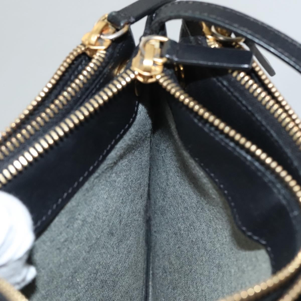 Celine Trio Crossbody Bag Leather, BLACK, LEATHER, Crossbody bag