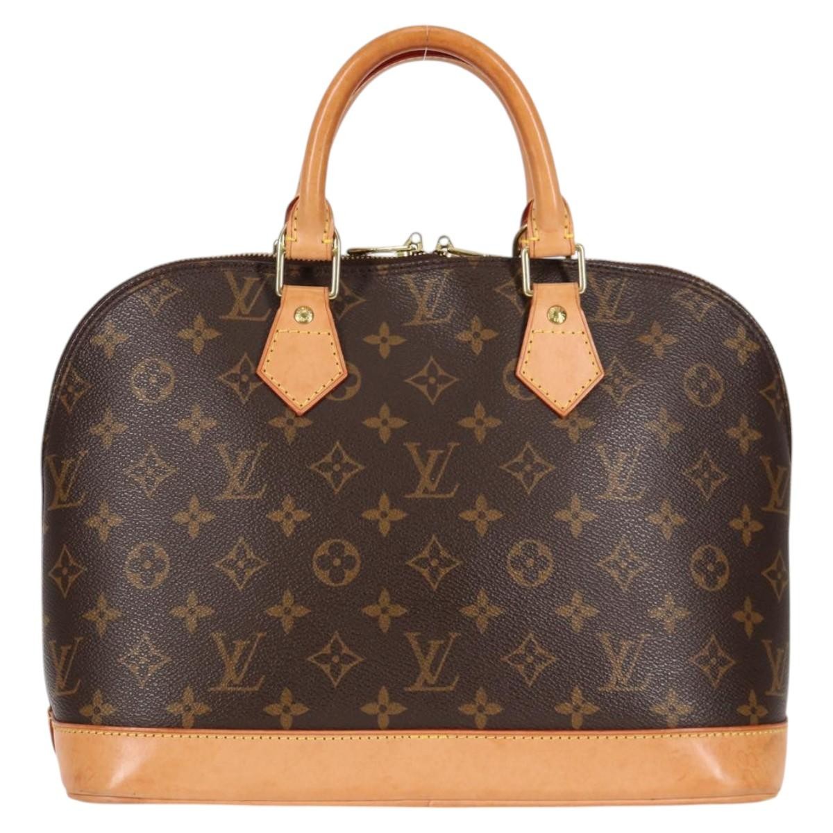 Louis Vuitton Alma Handbag Monogram Canvas, BROWN, CANVAS, Handbag