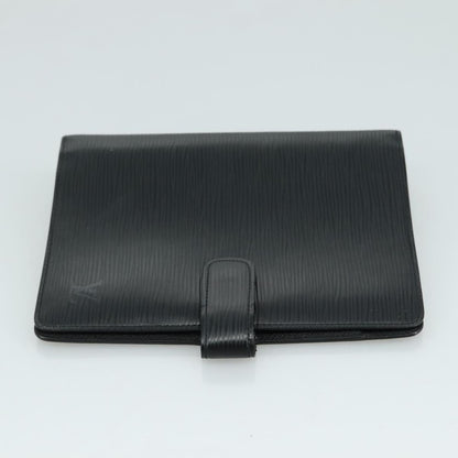 Louis Vuitton Agenda Cover Epi Leather, BLACK, LEATHER, Wallets