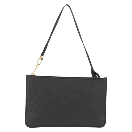 Louis Vuitton Neverfull Pochette Monogram Empreinte Giant, BLACK, LEATHER, Clutche & pouche