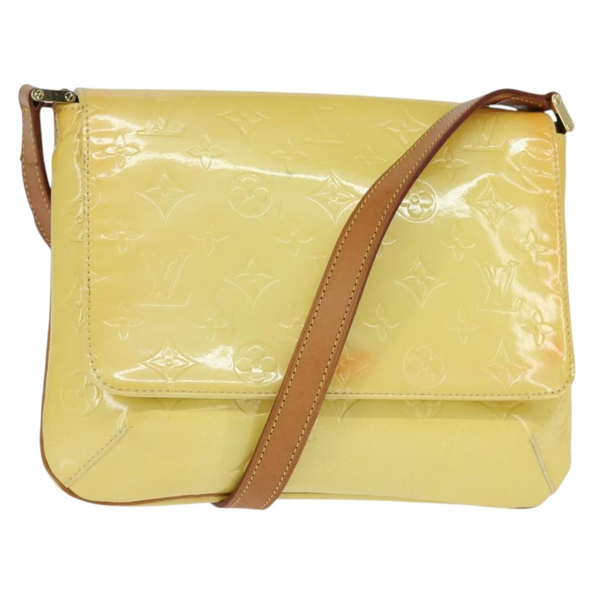 Louis Vuitton Thompson Street Handbag Monogram Vernis, YELLOW, PATENT_LEATHER, Shoulder bag