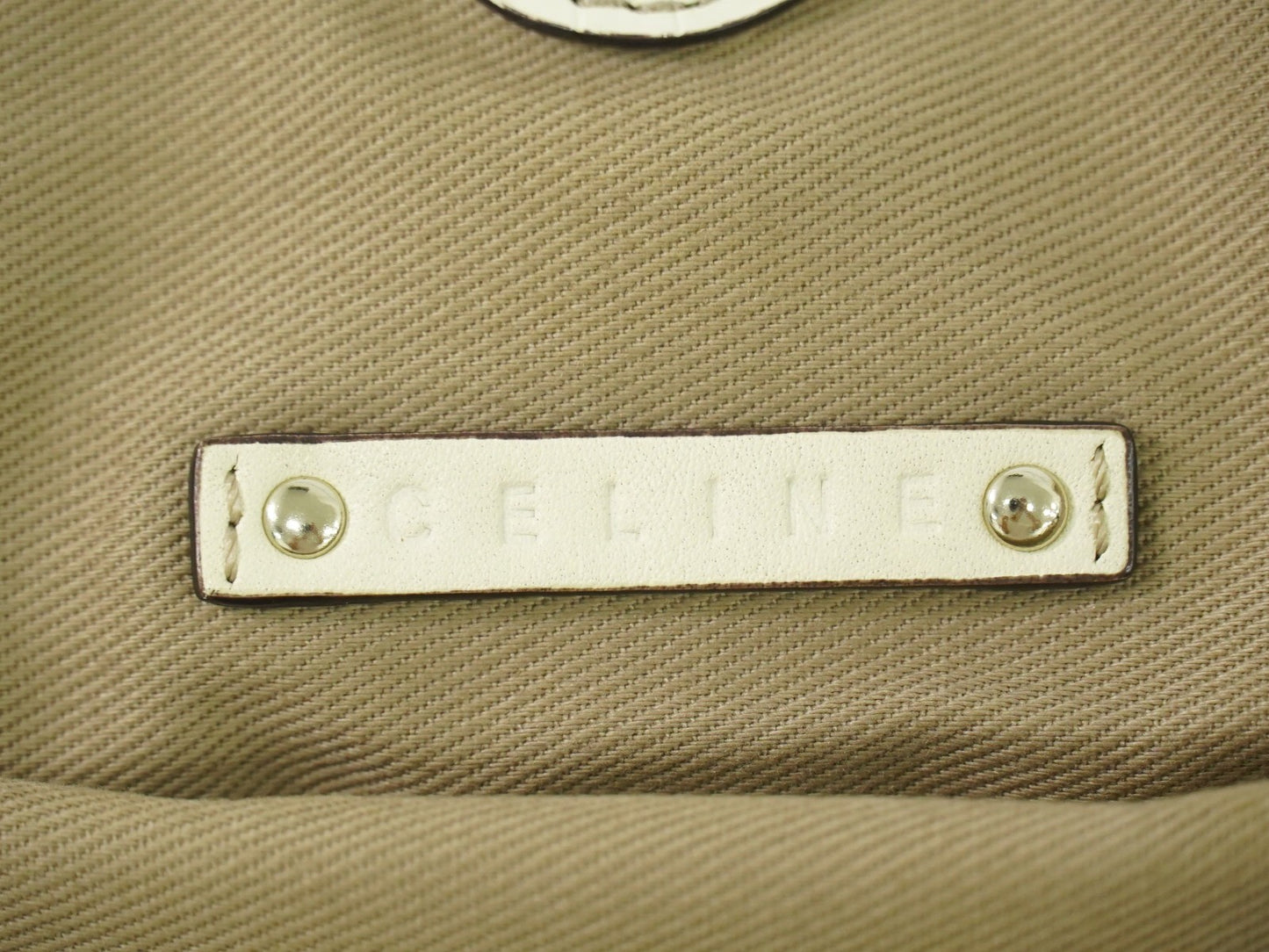 Celine Bittersweet Canvas, BEIGE, CANVAS, Tote bag