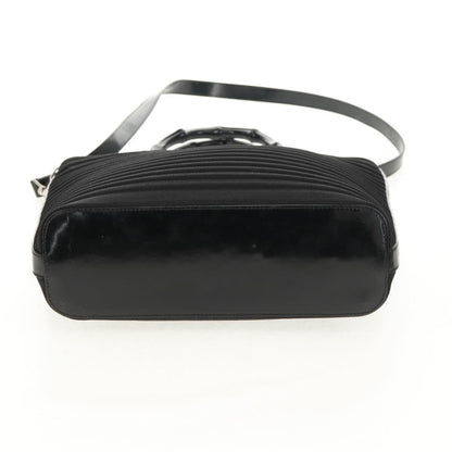 Gucci Vintage Bamboo Handle Bag Nylon, BLACK, NYLON, Handbag