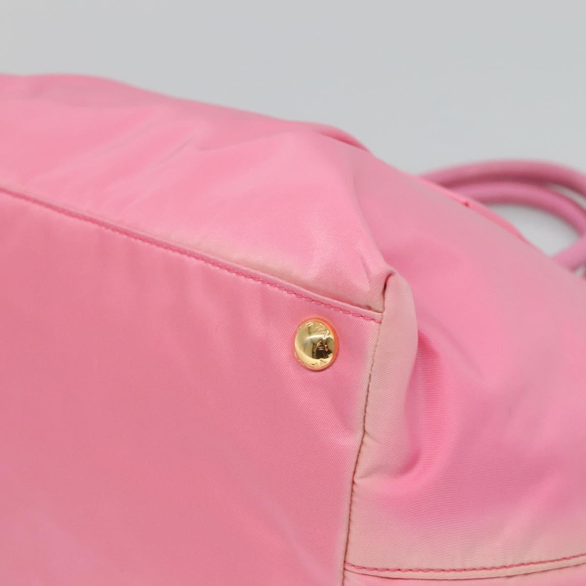 Prada Bow Tote Tessuto with Leather, PINK, NYLON, Tote bag