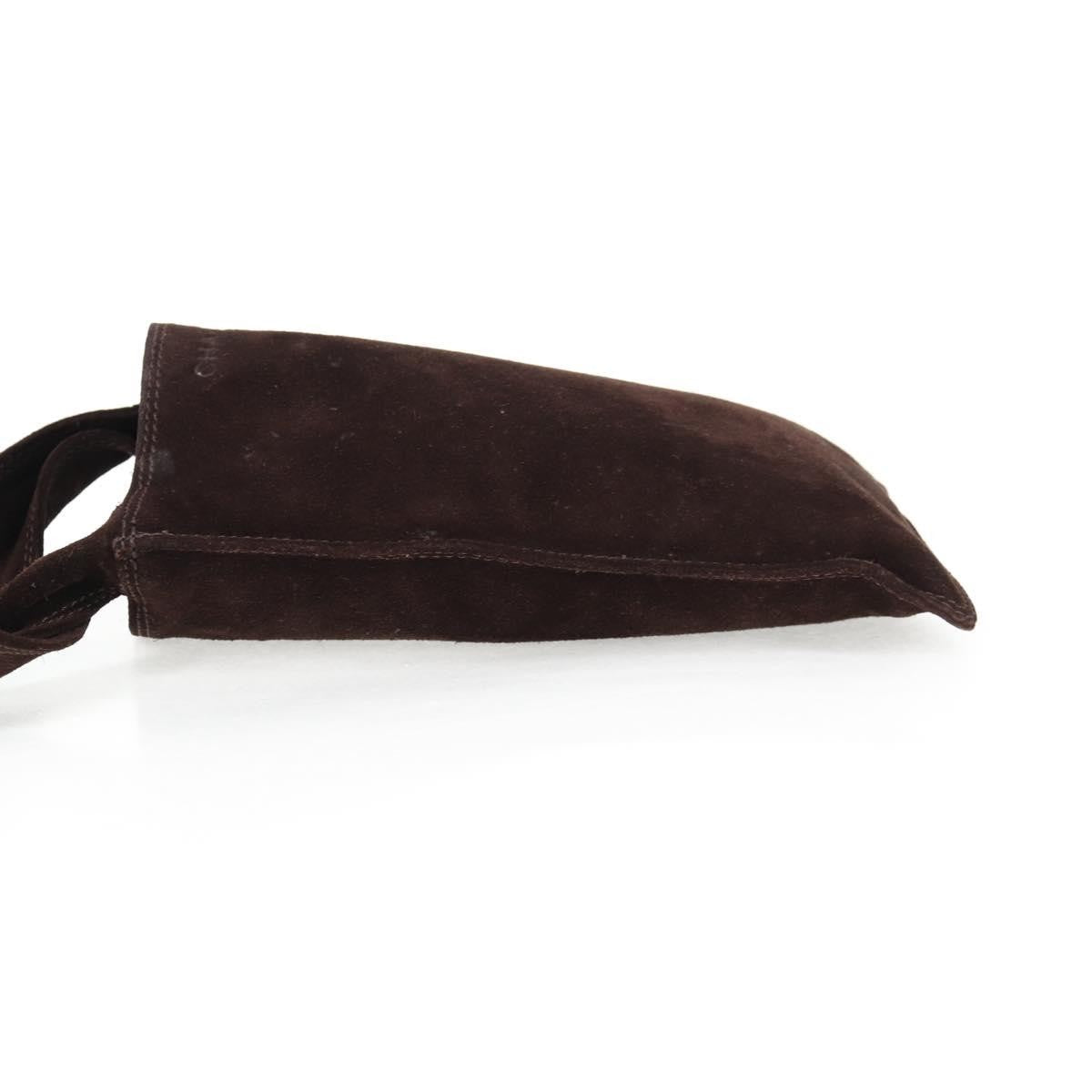 Chanel Vintage Shoulder Bag Suede, BROWN, SUEDE, Shoulder bag