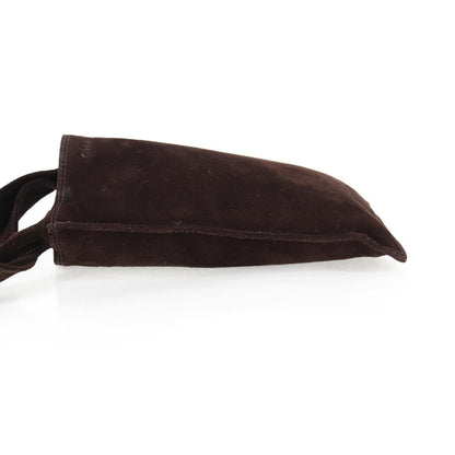 Chanel Vintage Shoulder Bag Suede, BROWN, SUEDE, Shoulder bag
