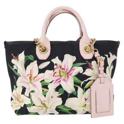 Dolce & Gabbana Capri Tote Printed Canvas with Lizard Embossed Leather, MULTICOLOUR, CANVAS, Tote bag
