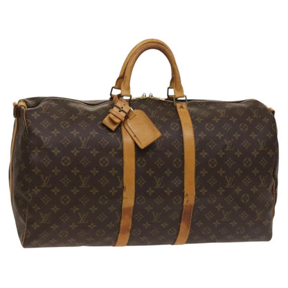 Louis Vuitton Keepall Bandouliere Bag Monogram Canvas, BROWN, CANVAS, Travel bag