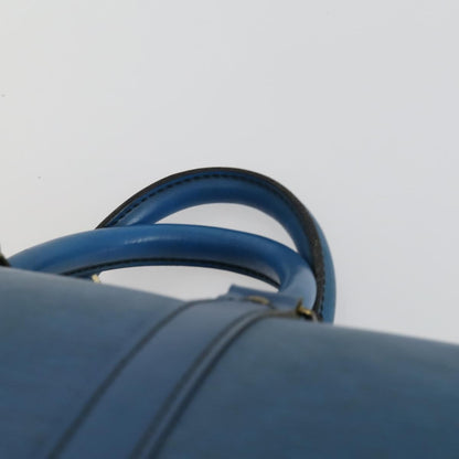 Louis Vuitton Keepall Bag Epi Leather, BLUE, LEATHER, Travel bag