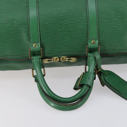 Louis Vuitton Keepall Bag Epi Leather, GREEN, LEATHER, Travel bag