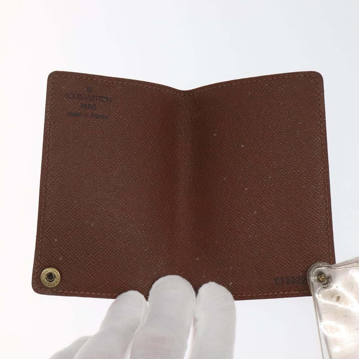 Louis Vuitton Porte Cartes Pression Card Case Monogram Canvas, BROWN, CANVAS, Card Holders