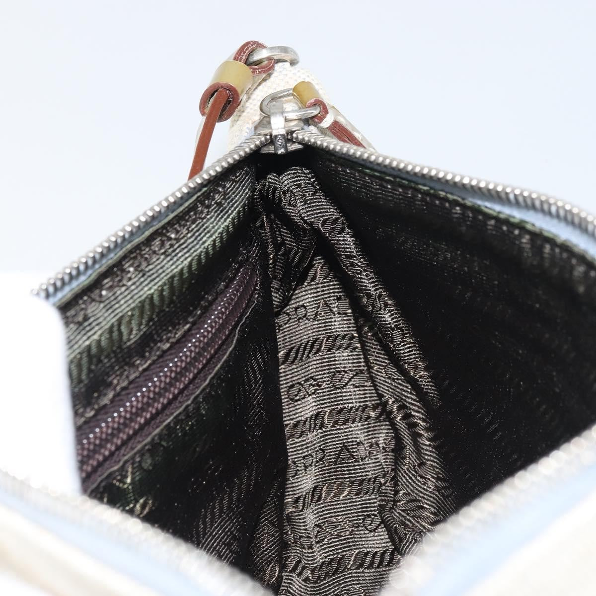 Prada Vintage Pouch Canvas, GRAY, CANVAS, Clutche & pouche