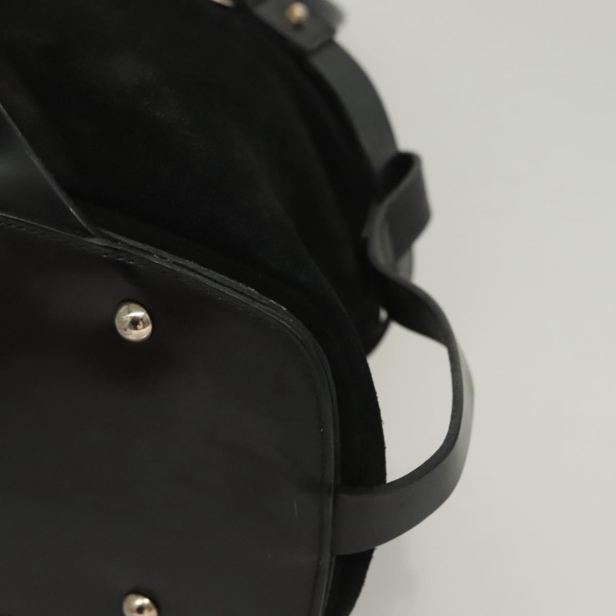 Salvatore Ferragamo Gancini handbag Suede, BLACK, SUEDE, Handbag