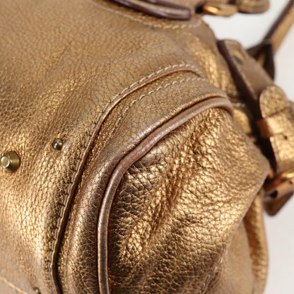 Chloe Paddington Lock Satchel Leather, SILVER, LEATHER, Handbag