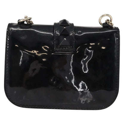 Valentino Garavani Glam Lock Shoulder Bag Patent, BLACK, PATENT_LEATHER, Shoulder bag