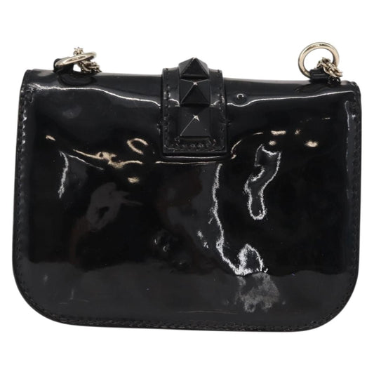 Valentino Garavani Glam Lock Shoulder Bag Patent, BLACK, PATENT_LEATHER, Shoulder bag