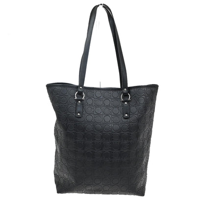 Salvatore Ferragamo Gancini Tote Gancini Canvas, Black, Canvas, Tote Bag