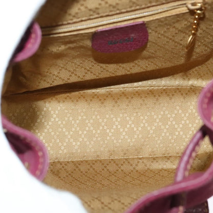 Gucci Vintage Bamboo Backpack Suede, PURPLE, SUEDE, Backpack