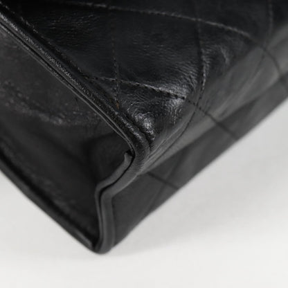 Chanel Vintage Tassel Flap Bag Leather, BLACK, LEATHER, Handbag