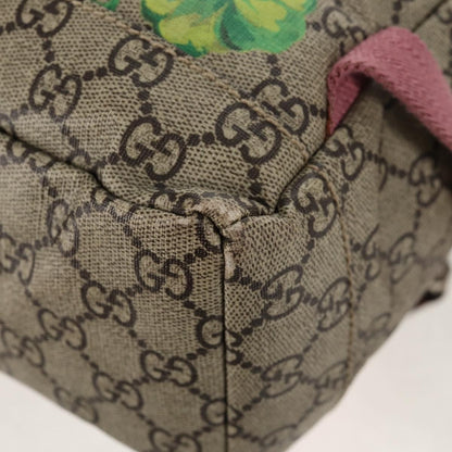 Gucci Buckle Backpack Blooms Print GG Coated Canvas, BEIGE, CANVAS, Backpack